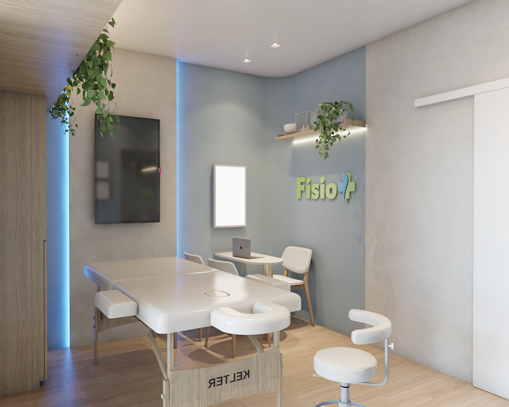 Clínica de Fisioterapia: projeto comercial da Afine Exclusive, arquitetura e interiores em Recife