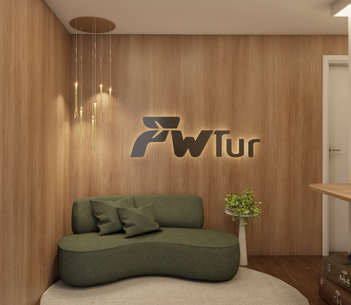 FWTur · Agência de Viagens: projeto comercial da Afine Exclusive, arquitetura e interiores em Recife