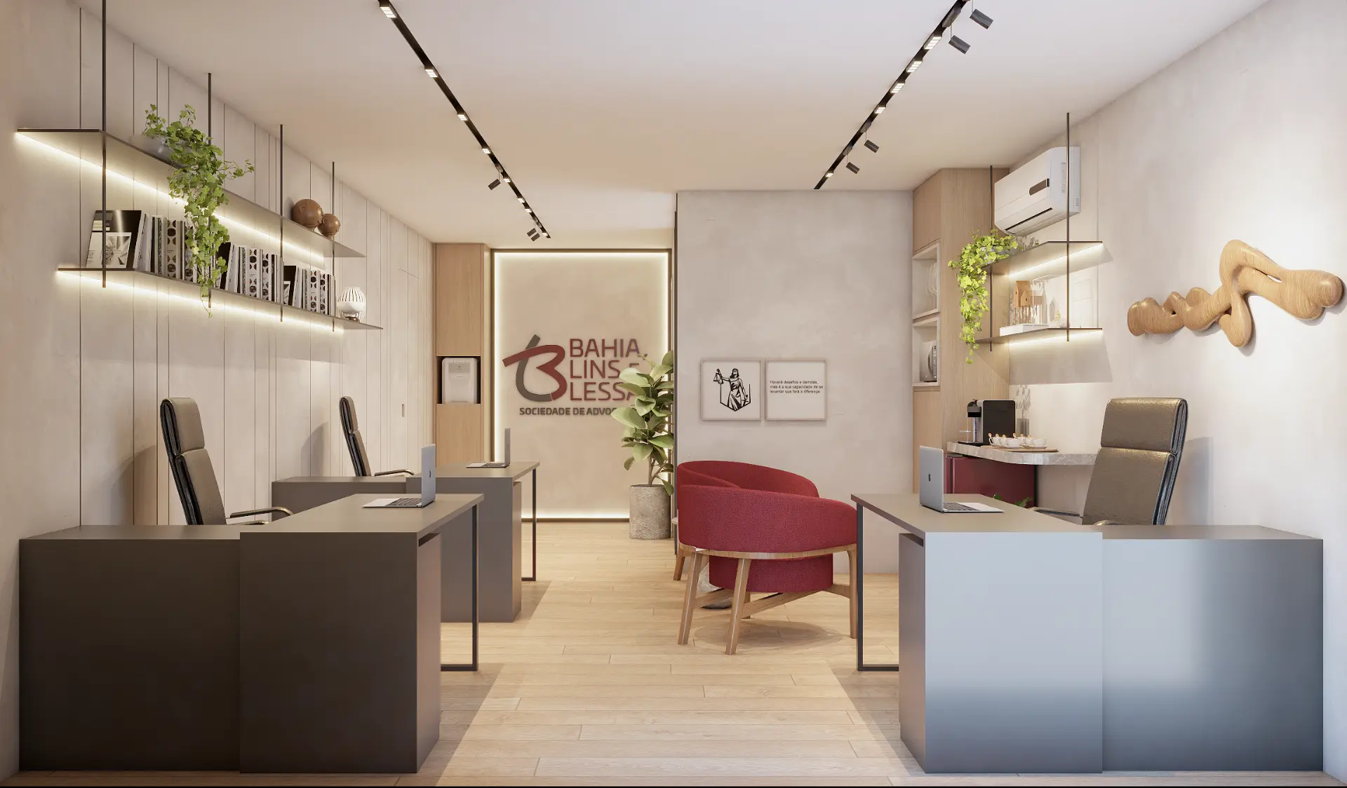 Bahia Lins e Lessa · Sociedade de Advogados: projeto corporativo da Afine Exclusive, arquitetura e interiores em Recife